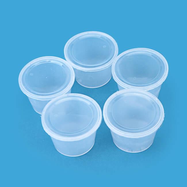 BỘ 50 HỘP BÁNH FLAN TRÒN NHỰA SỐ 1: 7,2x 7,2 x 3.8cm (CÓ NẮP)
