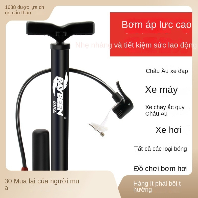 [HCM] Bơm xe đạp áp suất cao 120 psi-TyHome