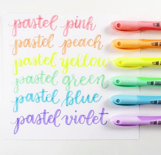 Bút đánh dấu Highlight Marvy Tone Màu Pastel
