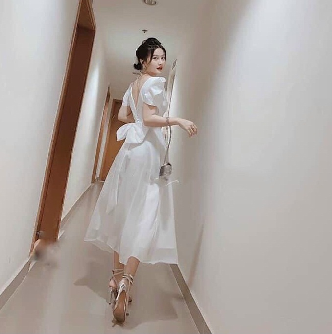 [HCM]Đầm xòe nơ eo dự tiệc cực sang BEYEU1688 - BY8283