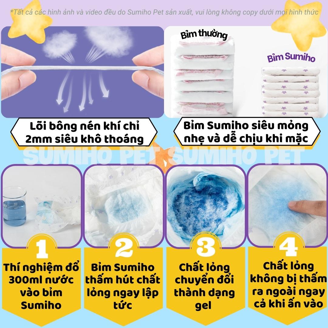 1 miếng bỉm tã cho chó mèo Sumiho Space (bỉm quần và bỉm quấn bụng)
