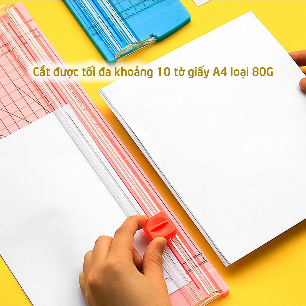 Bàn cắt giấy A4 tiện lợi (tặng kèm 5 lưỡi dao thay thế)