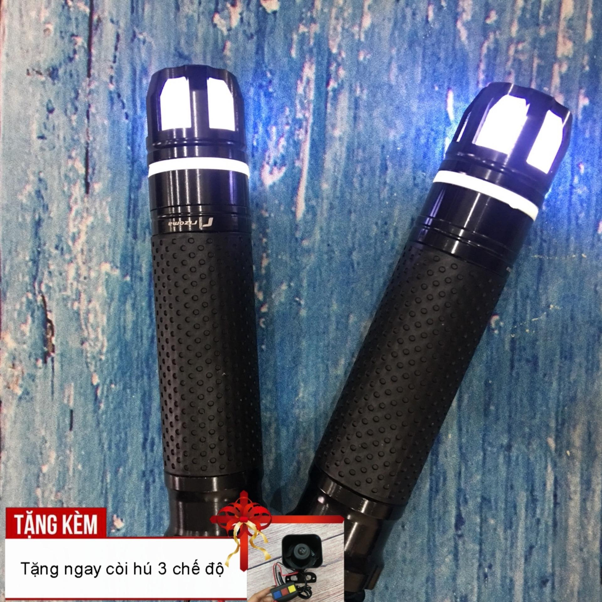 [TẶNG CÒI HÚ 3 CHẾ ĐỘ] Bao tay gù RIZOMA có đèn Led độ xe siêu chất G71 (màu đen)