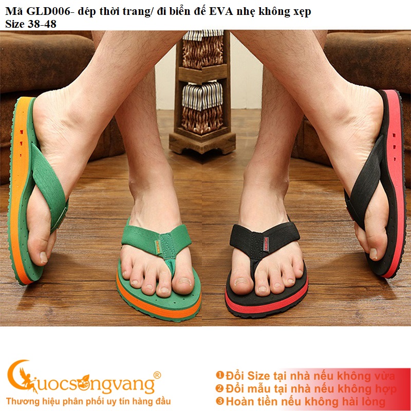 Dép nam đi biển dép kiểu nam đế EVA GLD006 Cuocsongvang