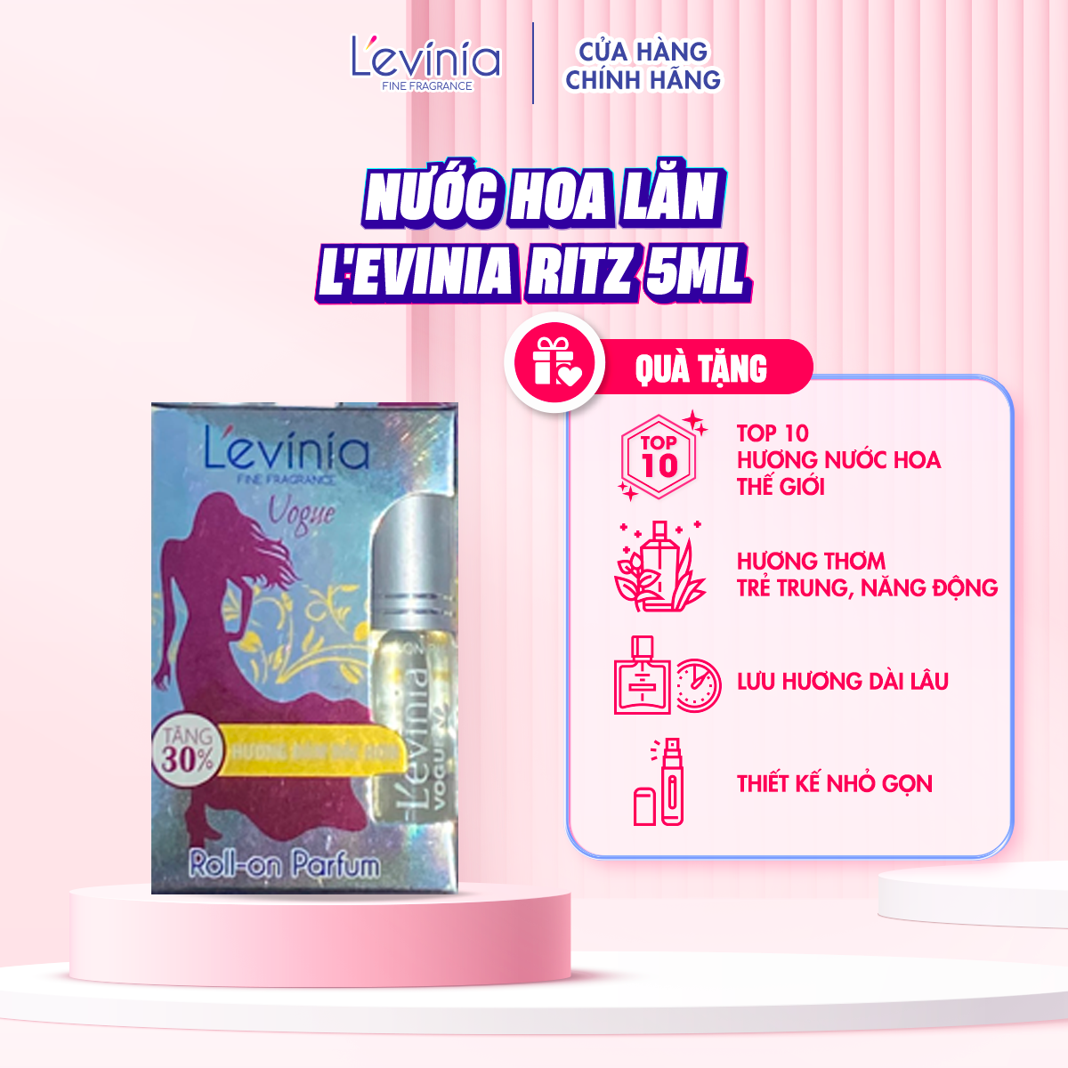 [GIFT] Nước hoa lăn L'evinia Vogue/ Ritz 5ml