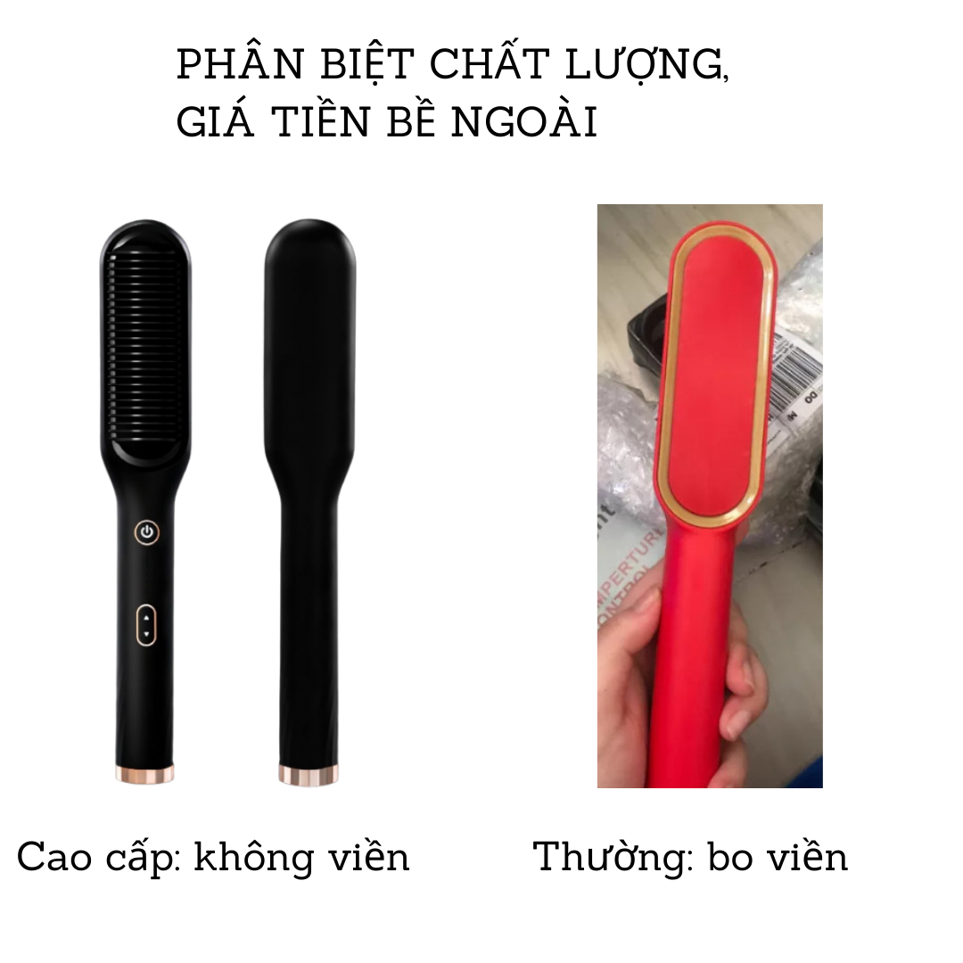 Lược điện đa năng Máy Uốn tóc ép tóc Duỗi tóc chải tóc tạo kiểu uốn thẳng 3in1 TIAMO - Kiểu Máy làm tóc đa năng cao cấp chuyên nghiệp dành cho salon 5 mức nhiệt nóng nhanh