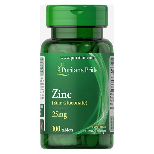 Viên Uống Kẽm Giảm Mụn, Tăng Sức Đề Kháng Puritan's Pride Zinc Gluconate 50mg 100 Viên - 250 viên