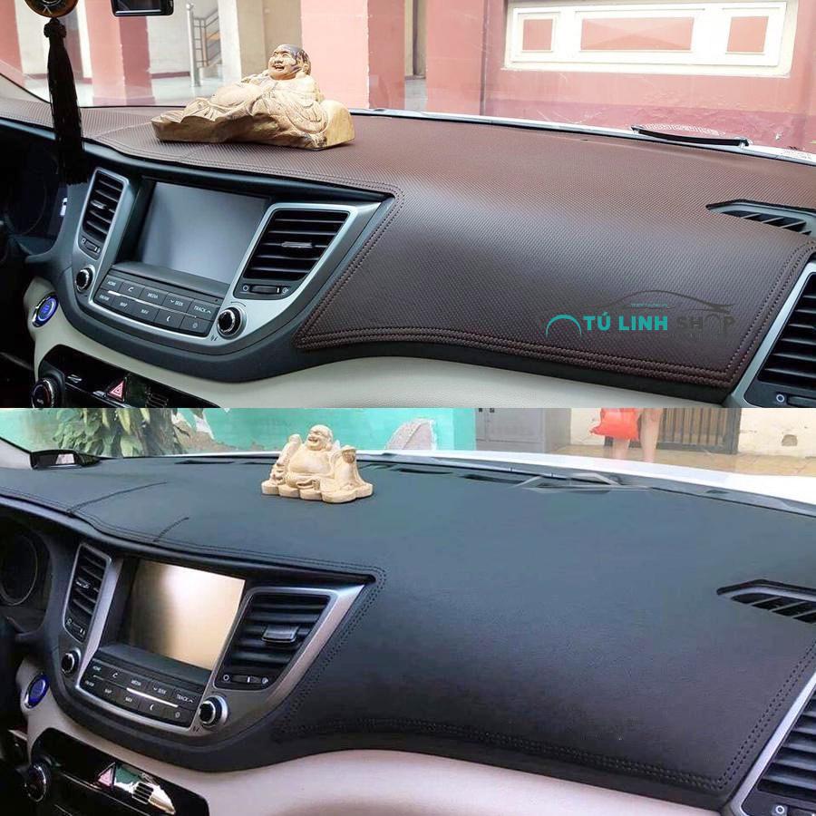 Thảm Taplo Da Vân Các Bon Loại Dày 2 Đường Chỉ ( xe Fordtuner 2016 - 2019)