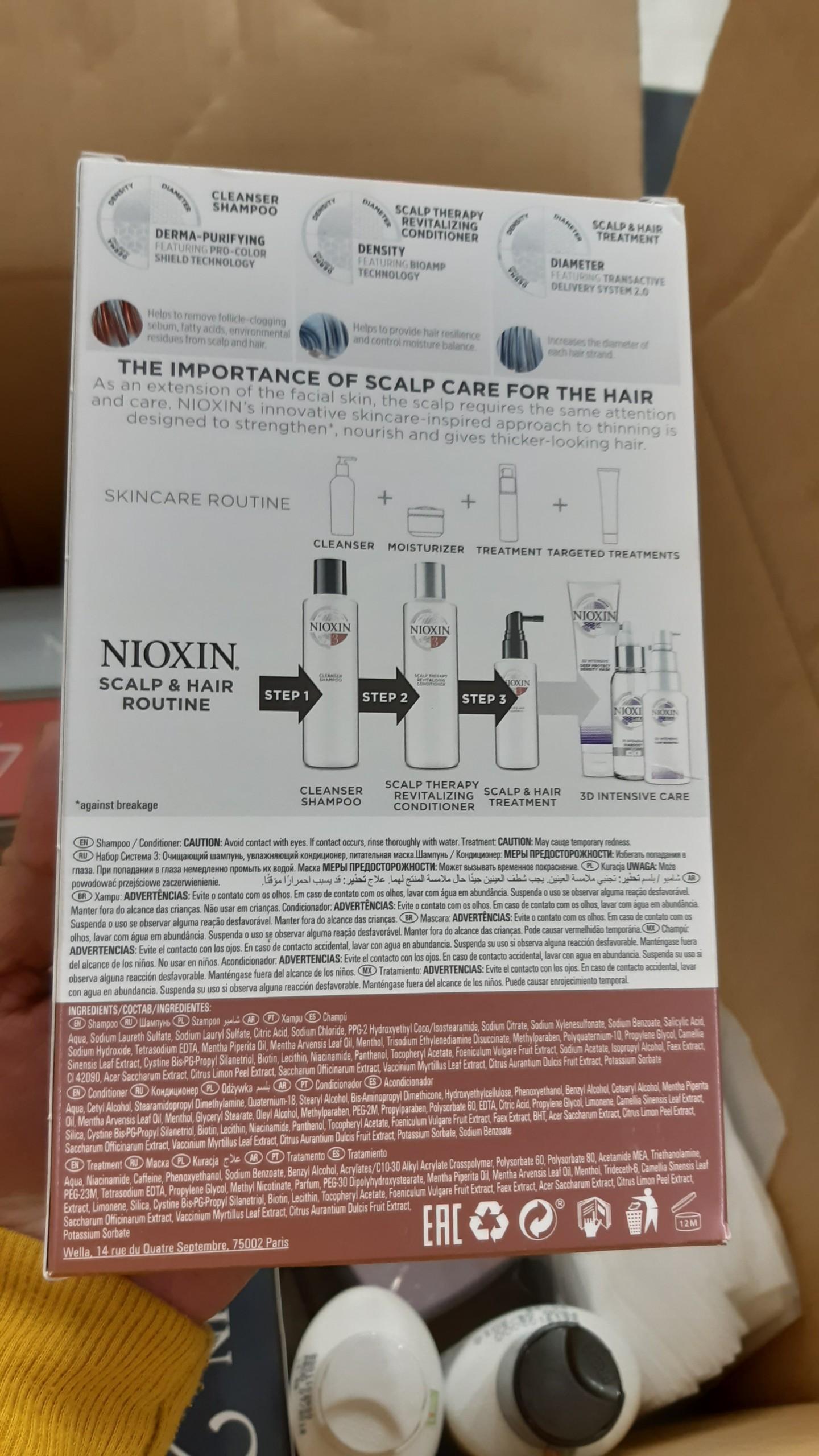 Bộ dầu gội Nioxin TrialKit chống rụng tóc System 3 150ml 2019 ( Colored Hair)