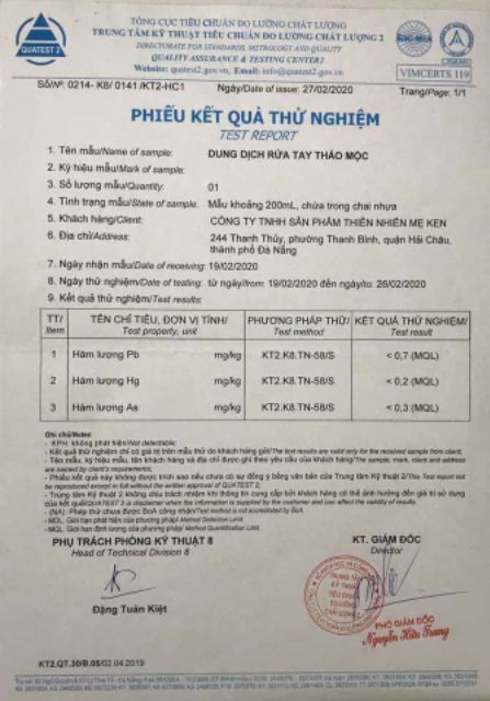 DUNG DỊCH RỬA TAY THẢO MỘC MẸ KEN