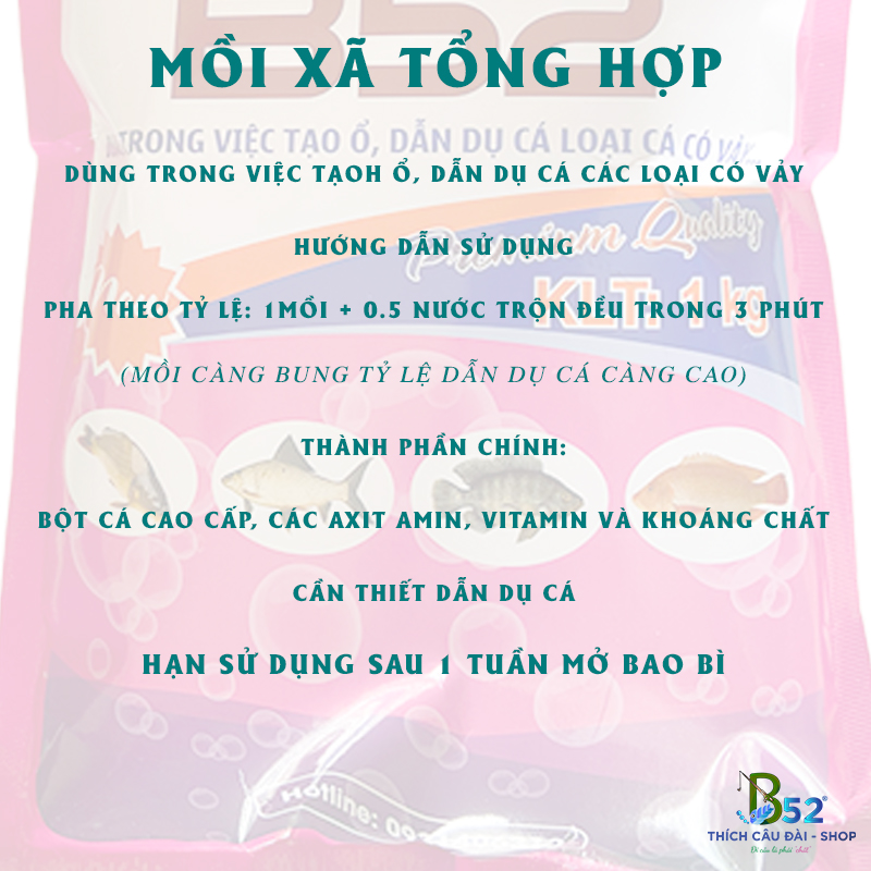 Mồi B52 Xã tổng hợp 1KG