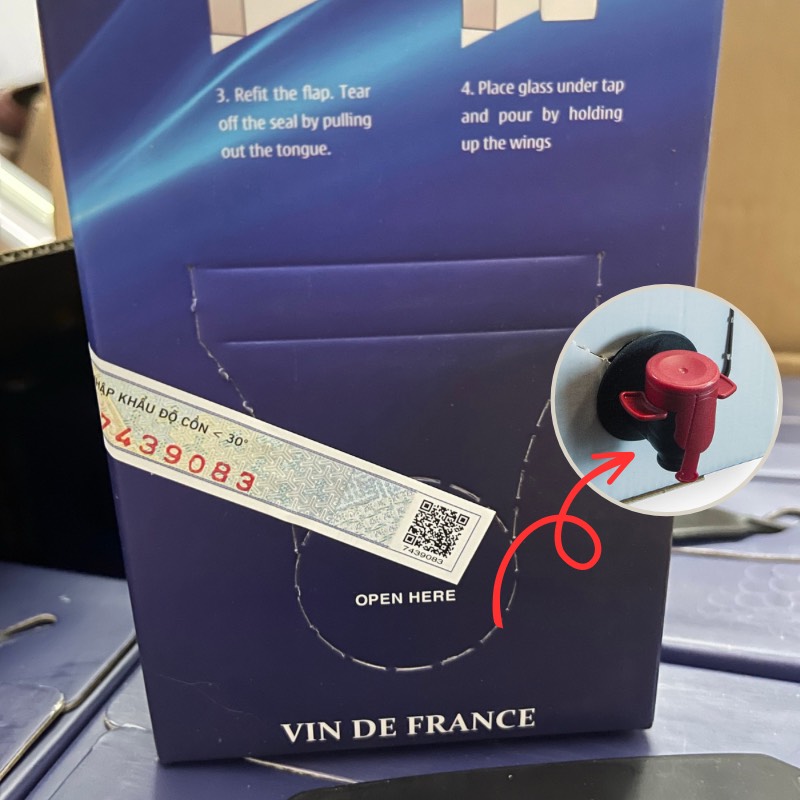 Vang bịch 3L nhập khẩu Pháp 1982