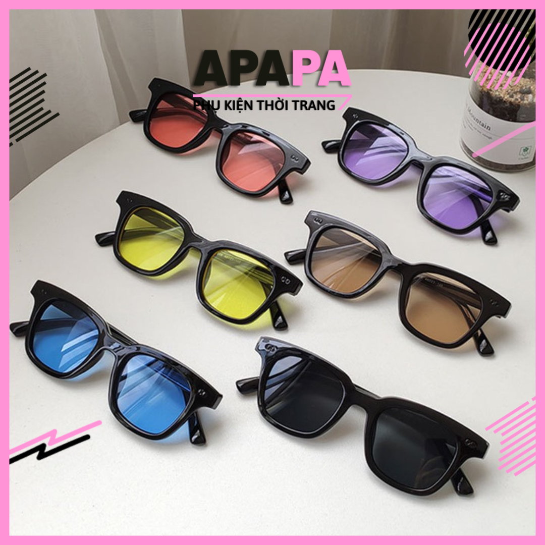Kính mát APAPA Mắt kính gọng chữ V nhiều màu thời trang Unisex - APP40