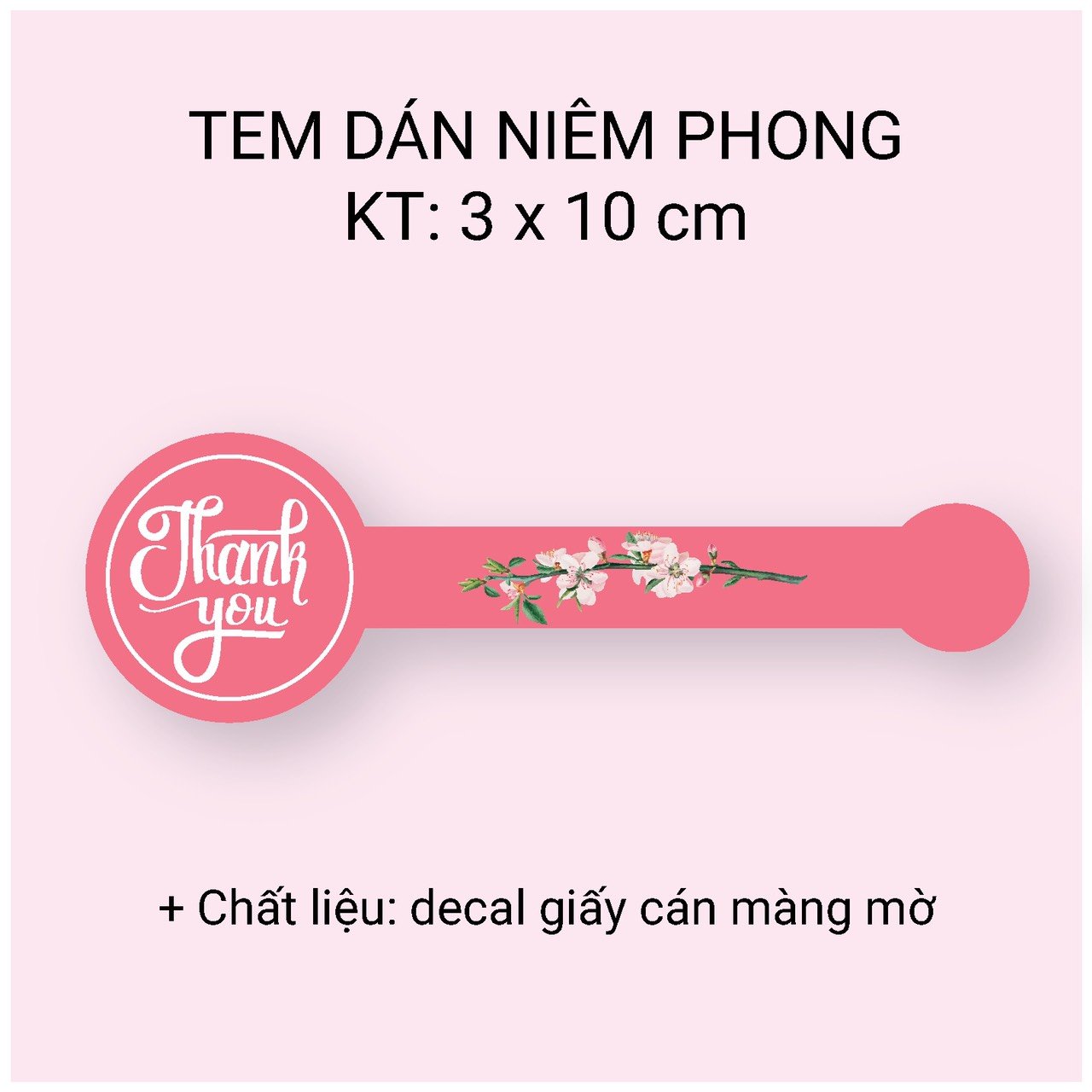 100 Tem niêm phong, nhãn dán "Thank you"
