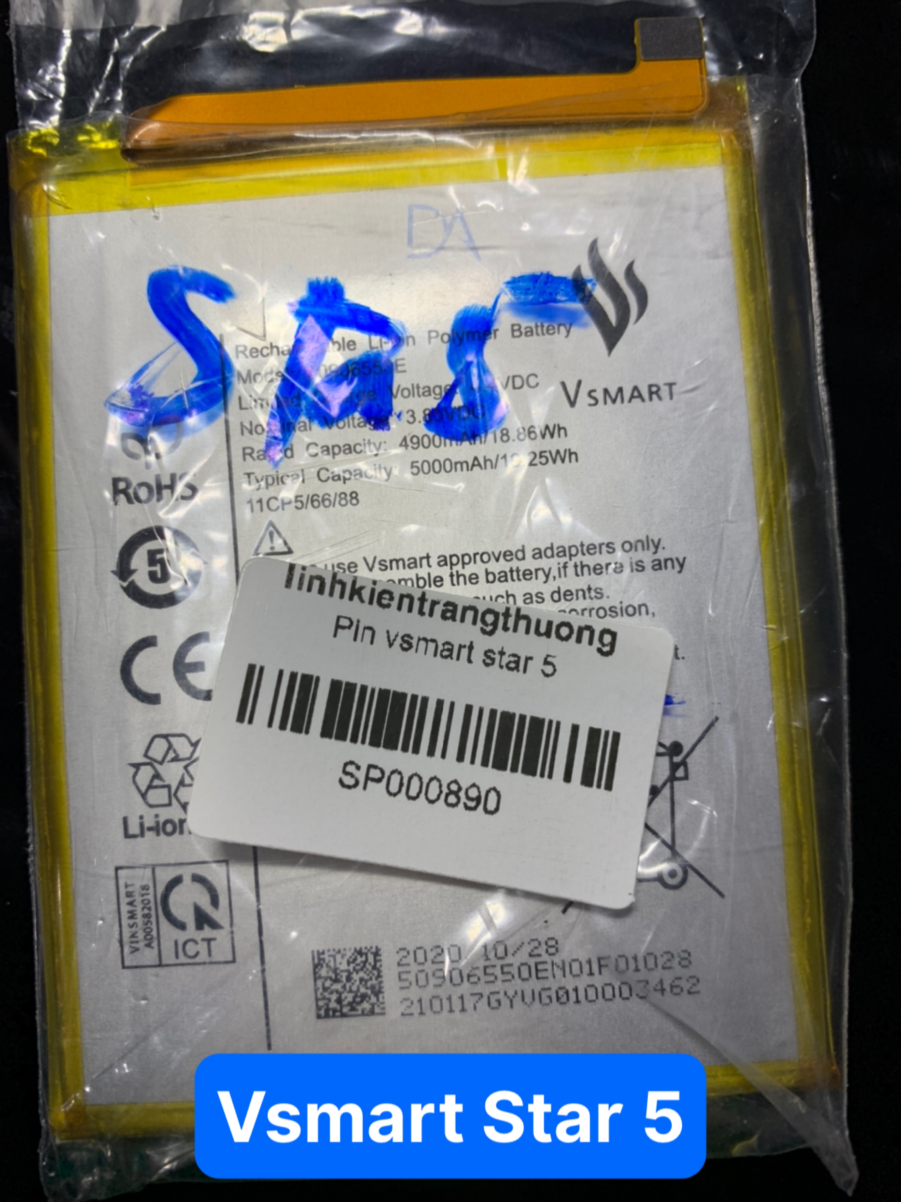 Pin điện thoại Vsmart Star 5 / joy 3 / live 4 hàng zin công ty