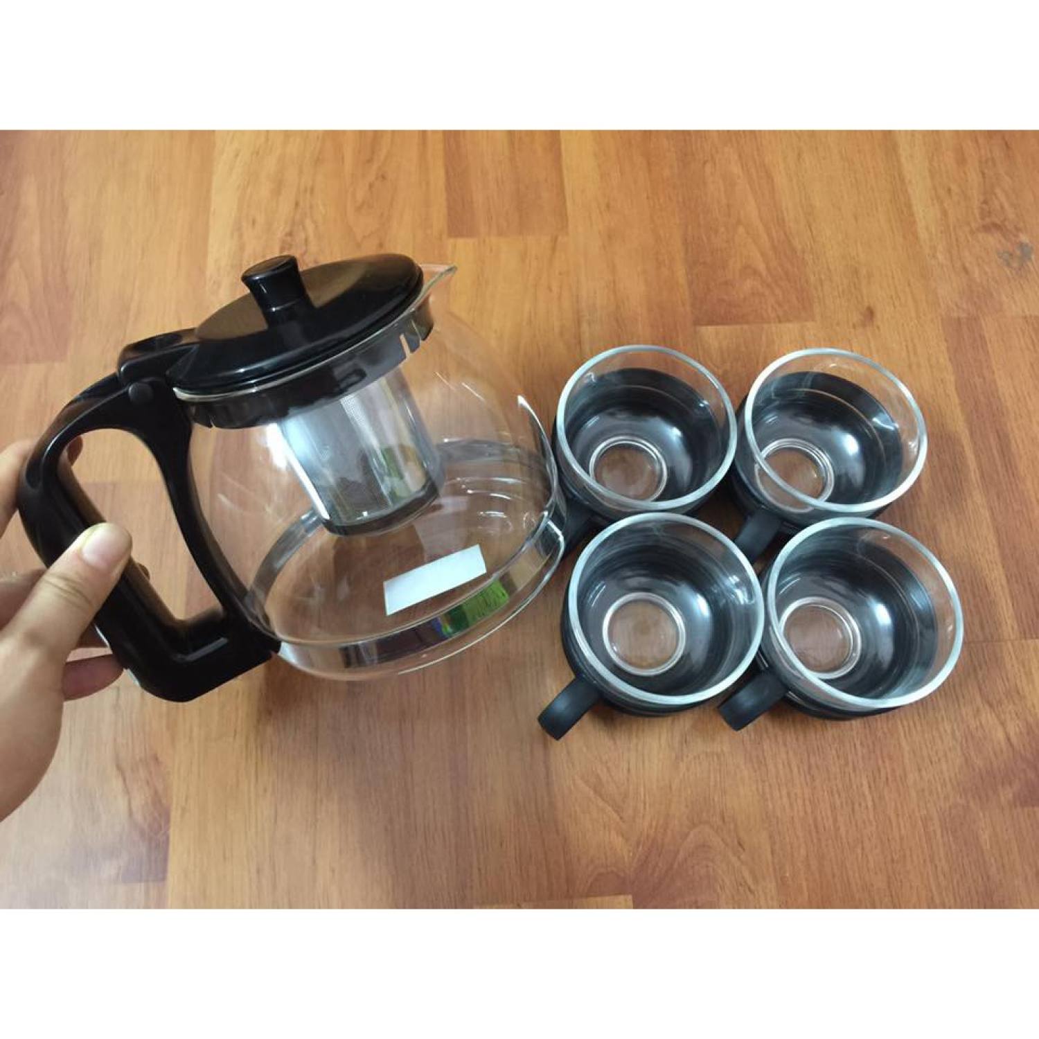 BỘ BÌNH LỌC TRÀ Kèm 4 LY THỦY TINH