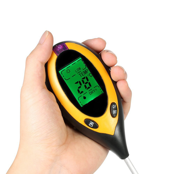 Máy đo, dụng cụ đo độ PH đất 4 trong 1
