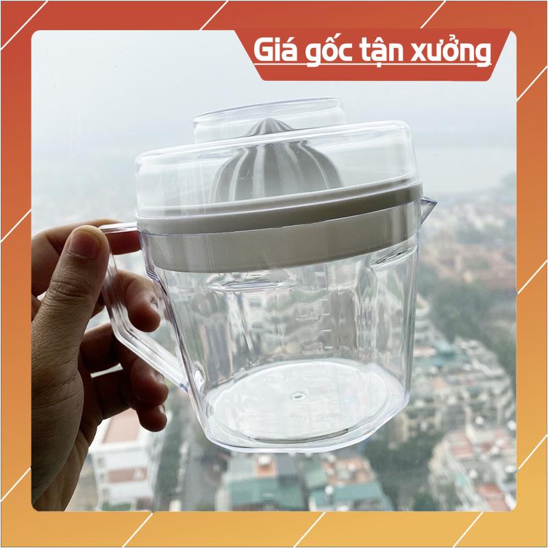 Vắt cam nhựa Việt Nhật trong suốt có nắp đậy và lưới lọc - Đậu Home