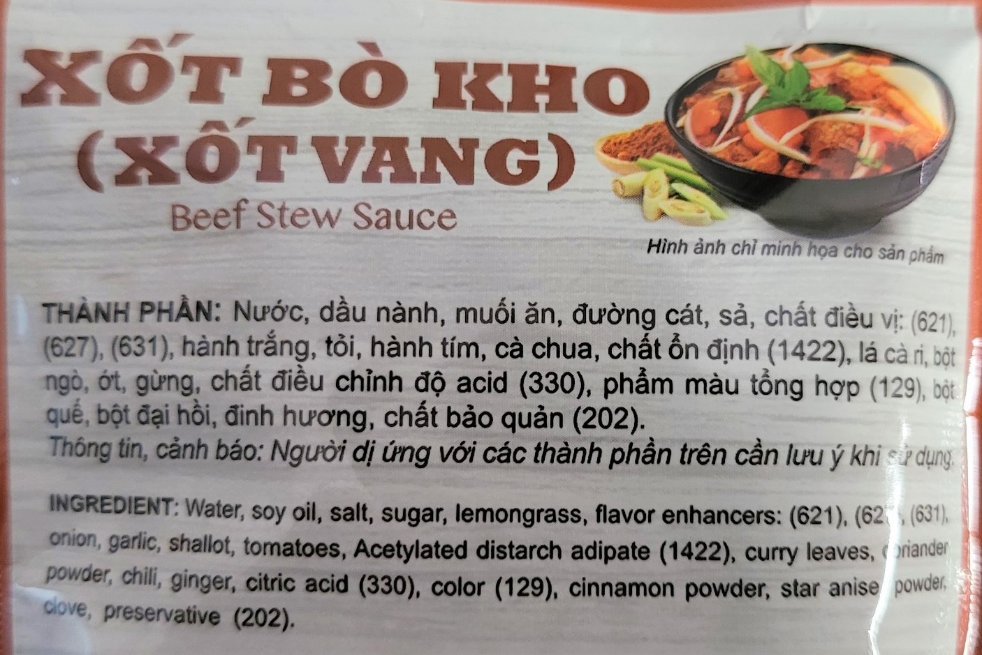 [Gói 90g] XỐT BÒ KHO (Xốt vang) [VN] CHOLIMEX Beef Stew Sauce