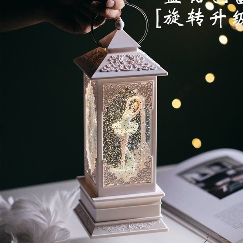 Giáng sinh hộp nhạc quà tặng trẻ em bông tuyết hộp nhạc pha lê tự động tuyết cô gái sinh nhật quà tặng đèn gió đồ trang trí