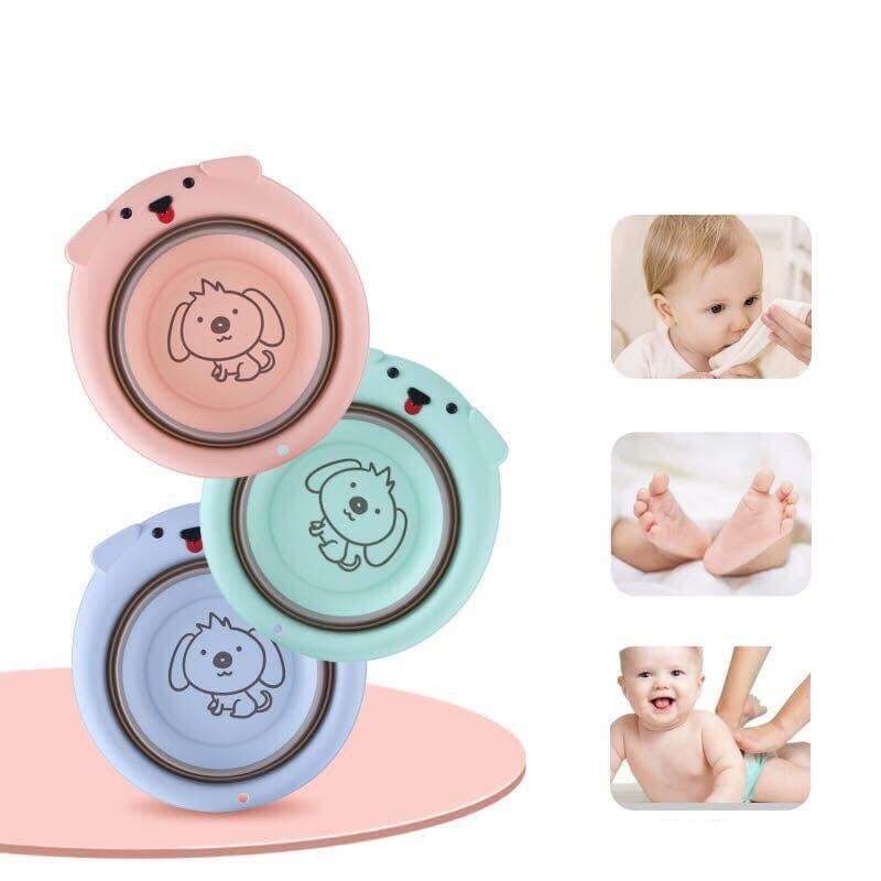 Chậu Rửa Mặt Gập Gọn Cún 34x32x10 CM
