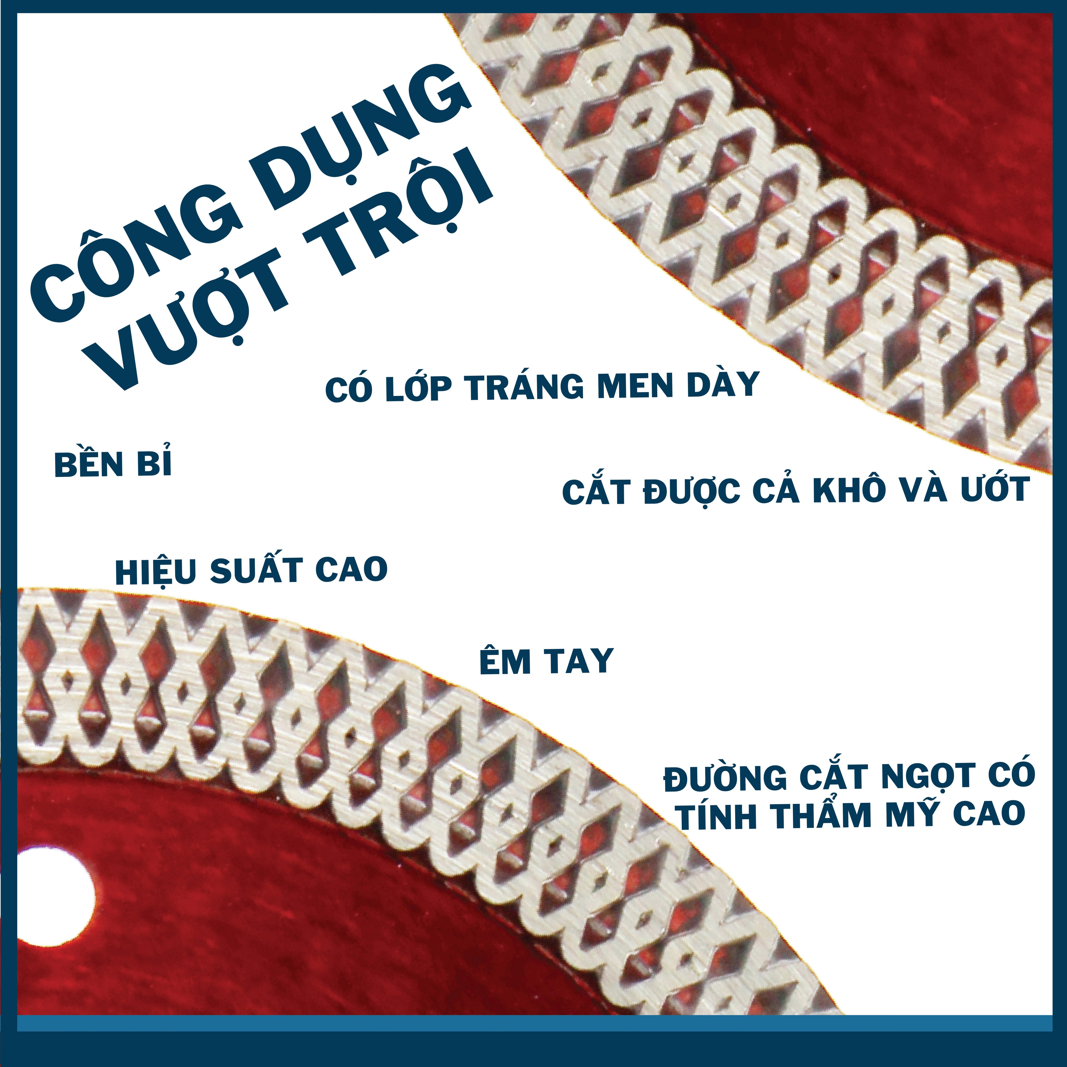 Lưỡi Cắt Gạch Đa Năng AOHO A+ Mặt Đan_ 110*1.2*20mm