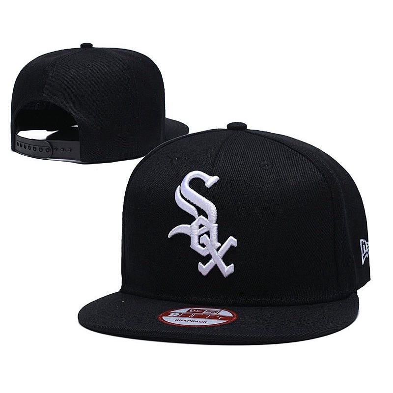 Ready Stock MLB Cap Chicago White Sox Cap Snapback Cap Plain Baseball Cap Plain Cap Adjustable Cap Street Fashion Hat Hiphop Cap