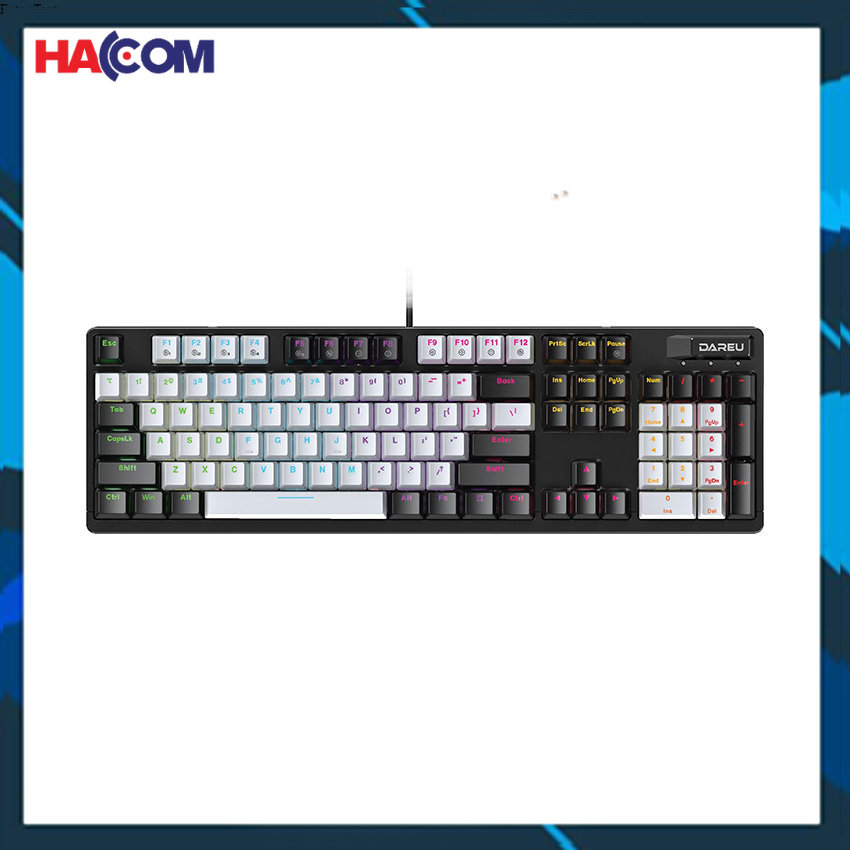 Bàn phím quang cơ Dareu EK1280X Black Grey Optical switch Keycap ABS Double shot 2 màu đẹp mắt