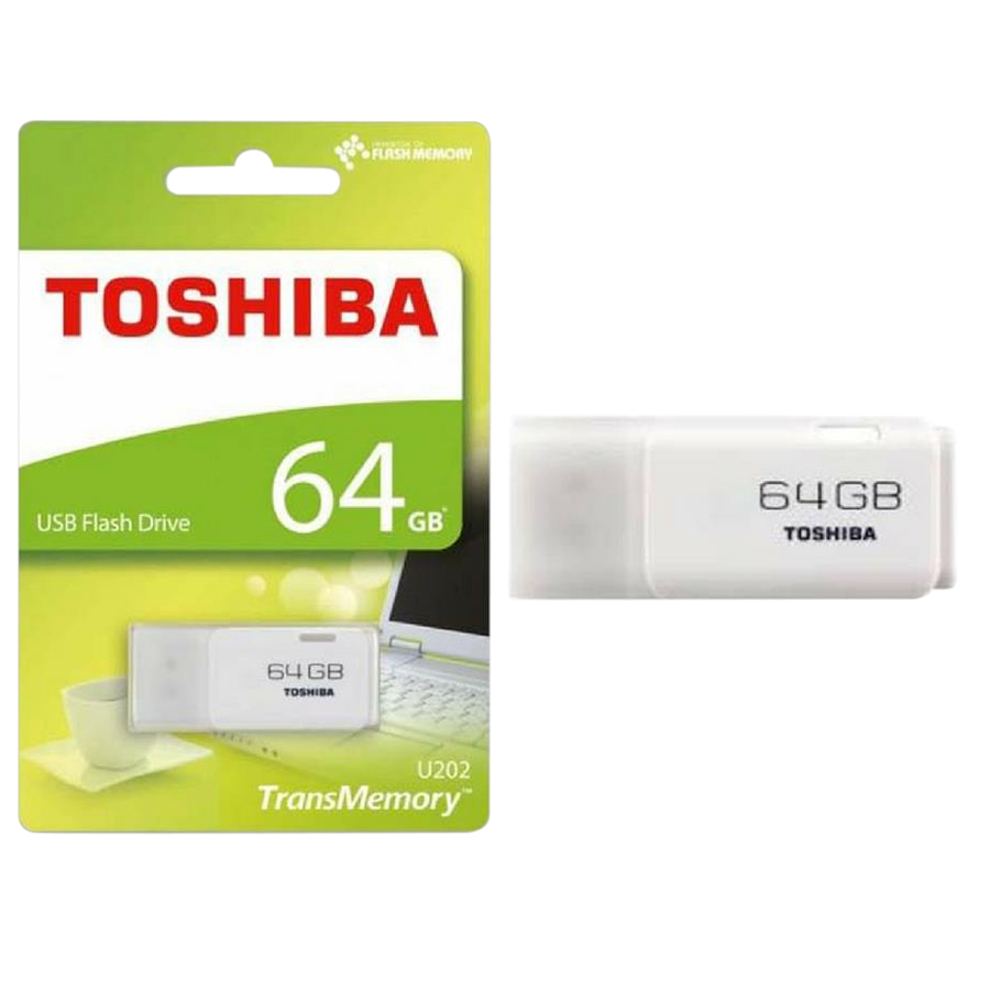 USB 2.0 Toshiba/kioxa U202 capacity 16GB / 32GB / 64GB (white) best computer