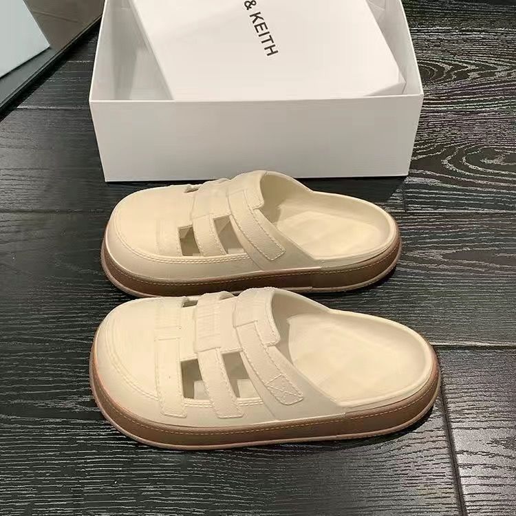 Open Heels Slipper Girls Slip Korea Style Sandal Flat Shoes Women Canvas Shoes Sneakers for Women INS New Teenagers Fashion Slippers WG-120658