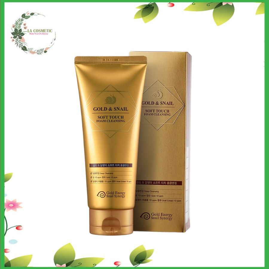 Sữa rửa mặt vàng 24k ốc sên gold snail 24k hàn quốc 170g gold snail energy