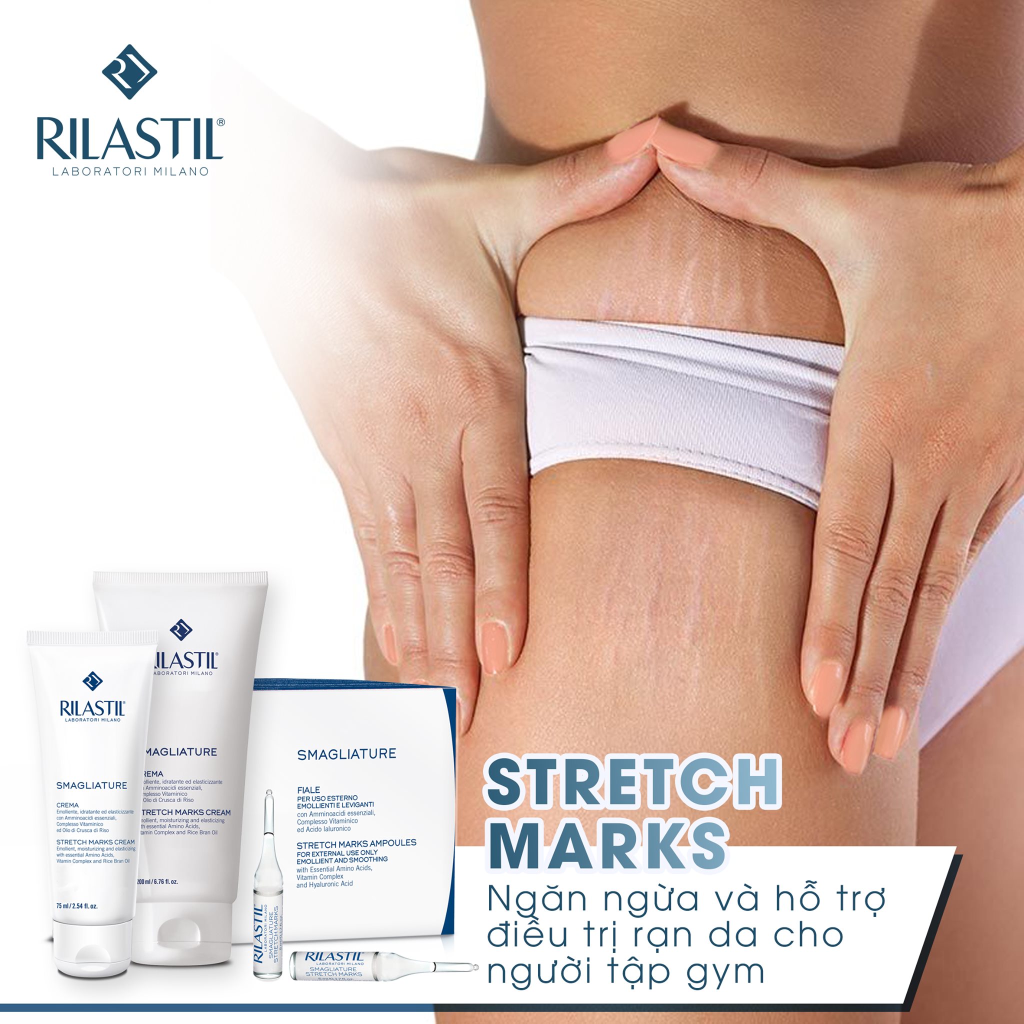 Kem chống rạn da Rilastil Stretch Mark 200ml
