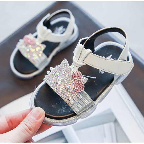 sandal bé gái size 21-30 kitty đèn led cao cấp