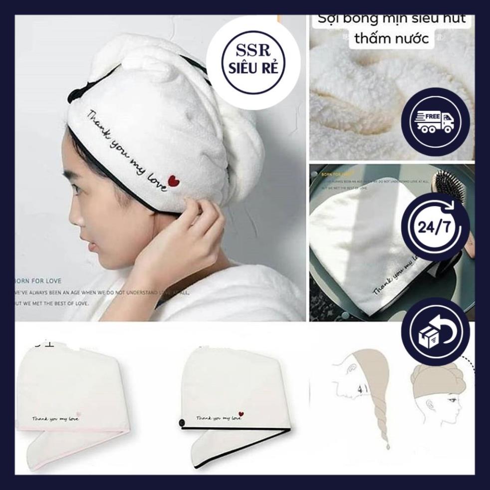 Khăn Quấn Ủ Tóc Mau Khô