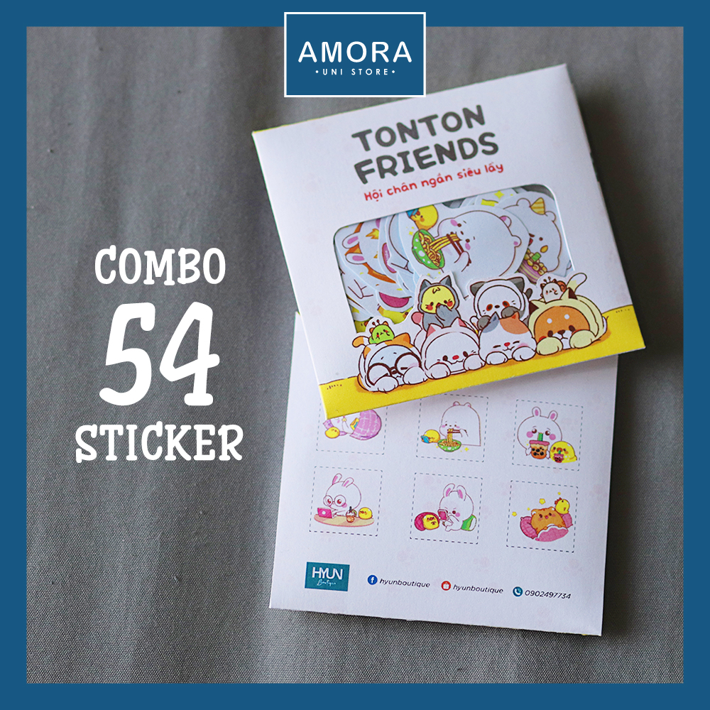 [HCM]SET 50 sticker TonTon Friend siêu dễ thương - Amora UNI