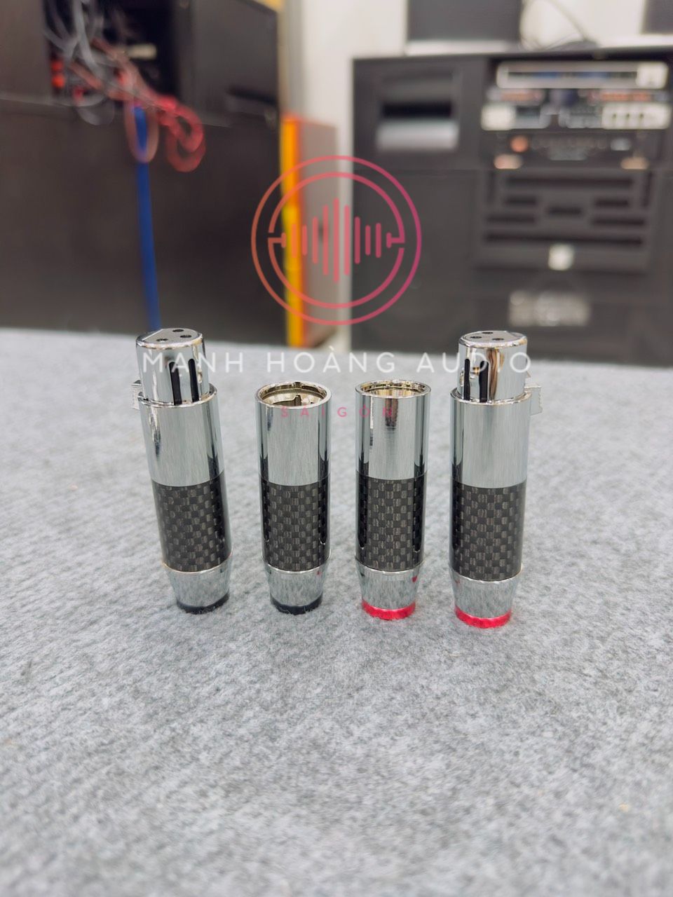 Jack canon Cacbon Combo 2 cặp (4 Chiếc ) - Mạnh Hoàng Audio