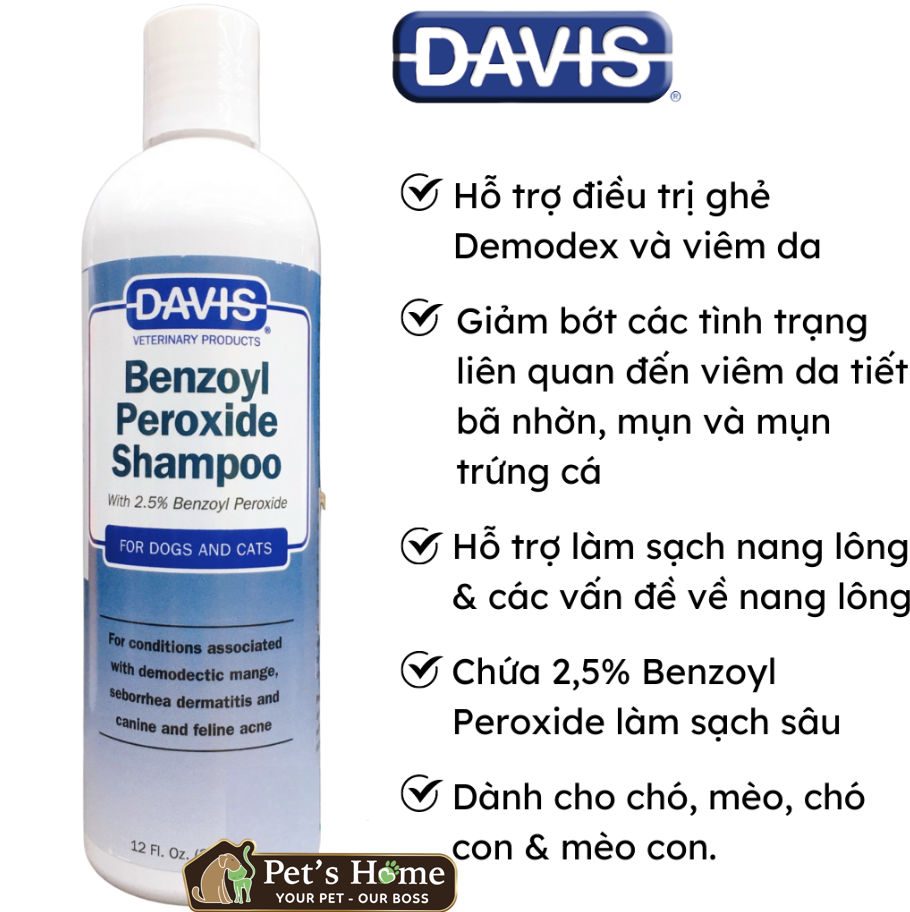 Sữa tắm Davis các loại cho chó mèo 355ml