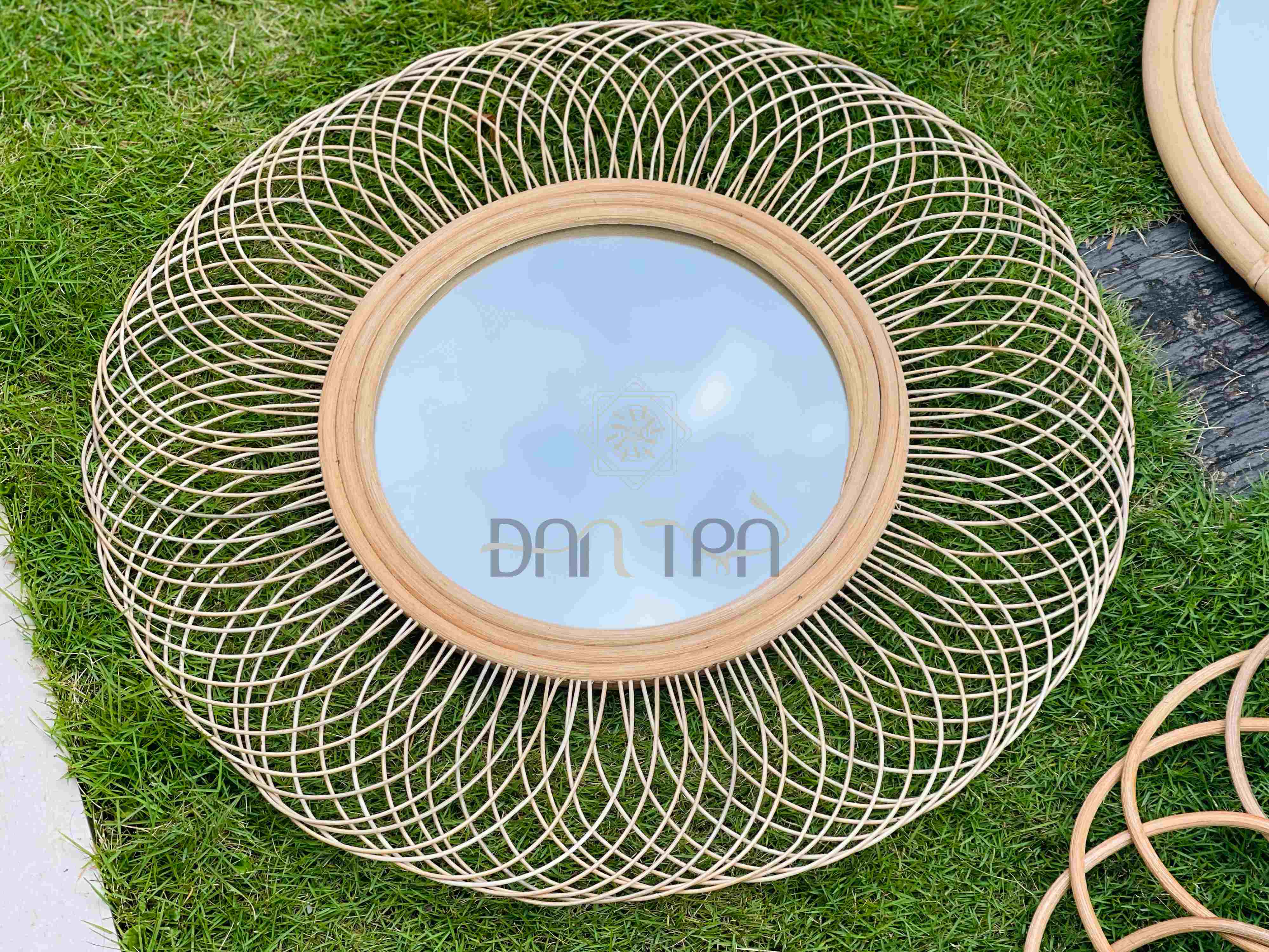 Gương Mây Cánh Hoa Đủ Mẫu ĐAN TRÀ - Decor Mây Tre Đan