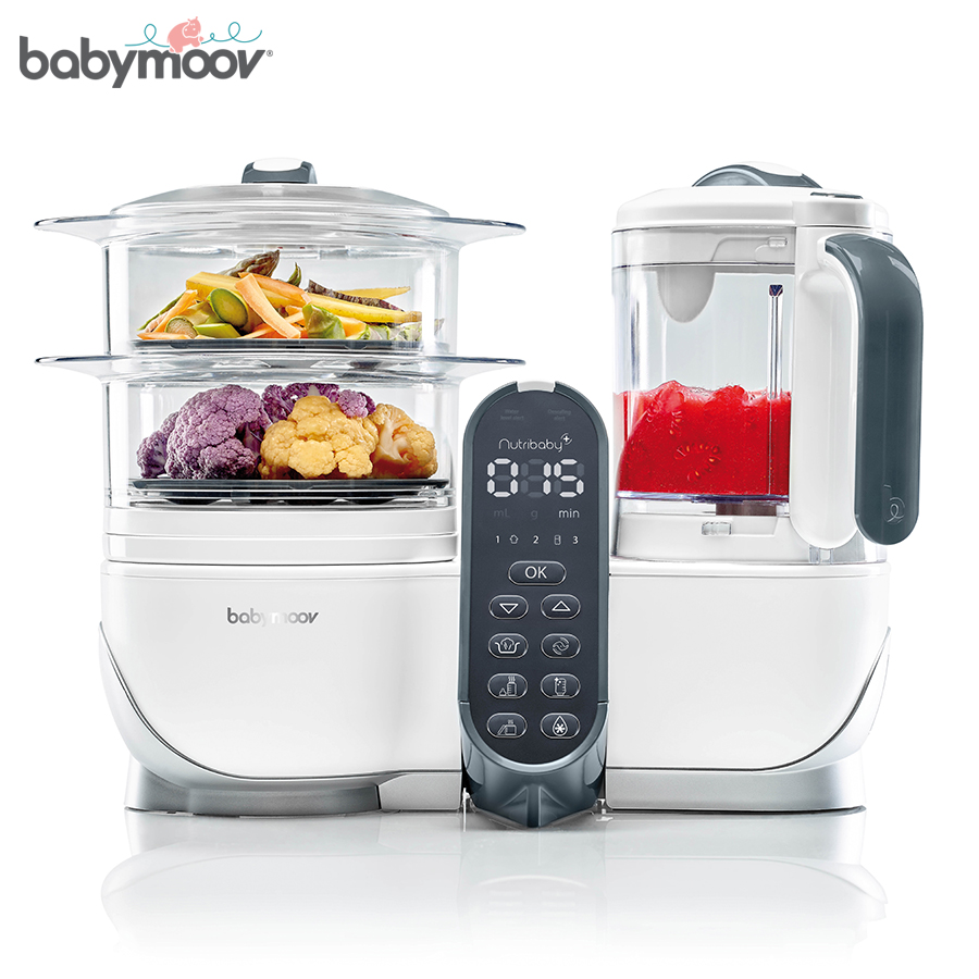 MÁY XAY HẤP ĐA NĂNG NUTRIBABY 5IN1 PLUS BABYMOOV (KEM)