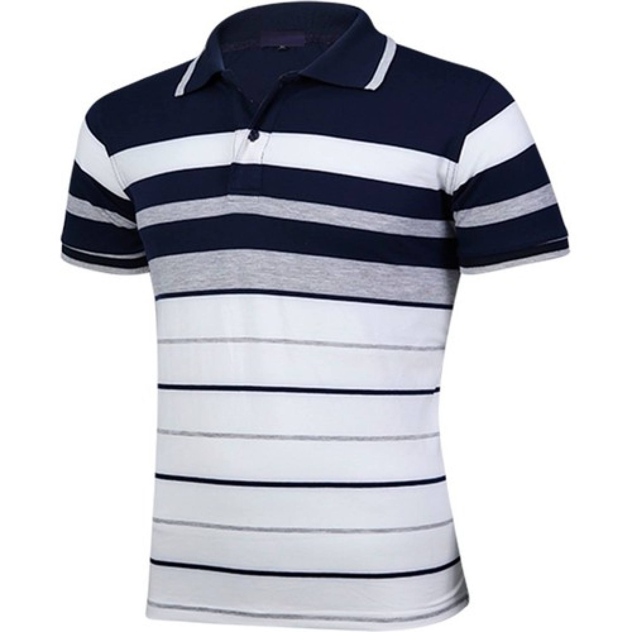 Áo thun sọc nam vải cotton mịn mát