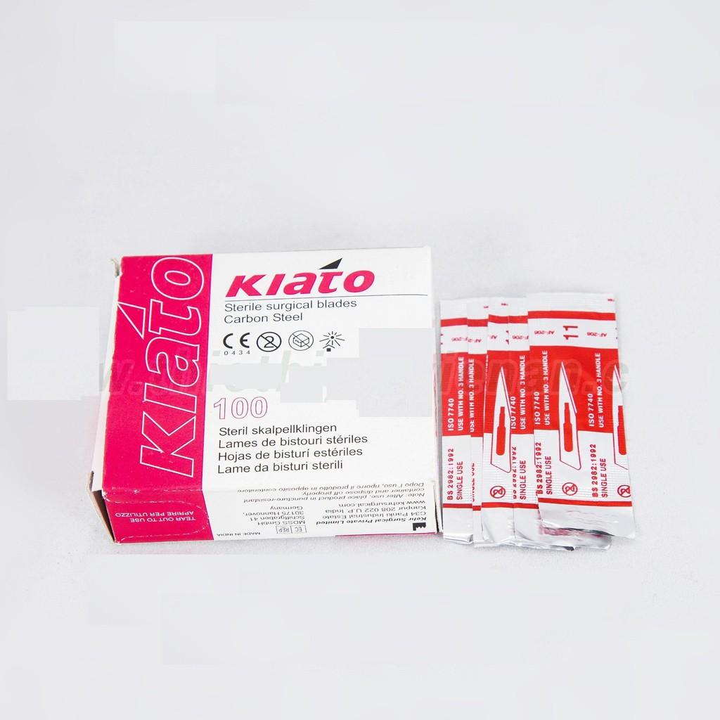 Hộp 100 Lưỡi dao mổ KIATO (tặng 1 cán dao mổ)