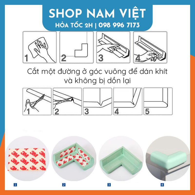 Miếng Xốp Bọc Cạnh Bàn, Bịt Góc Tủ Bảo Vệ An Toàn Cho Bé