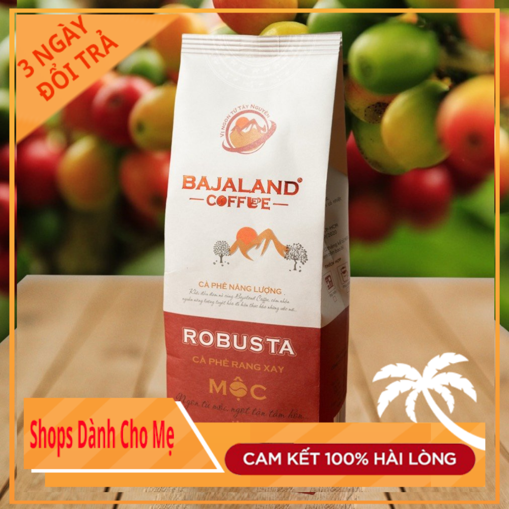 Cà Phê Bột Robusta rang mộc đậm đắng nguyên chất "Bajaland Coffee- 500g"