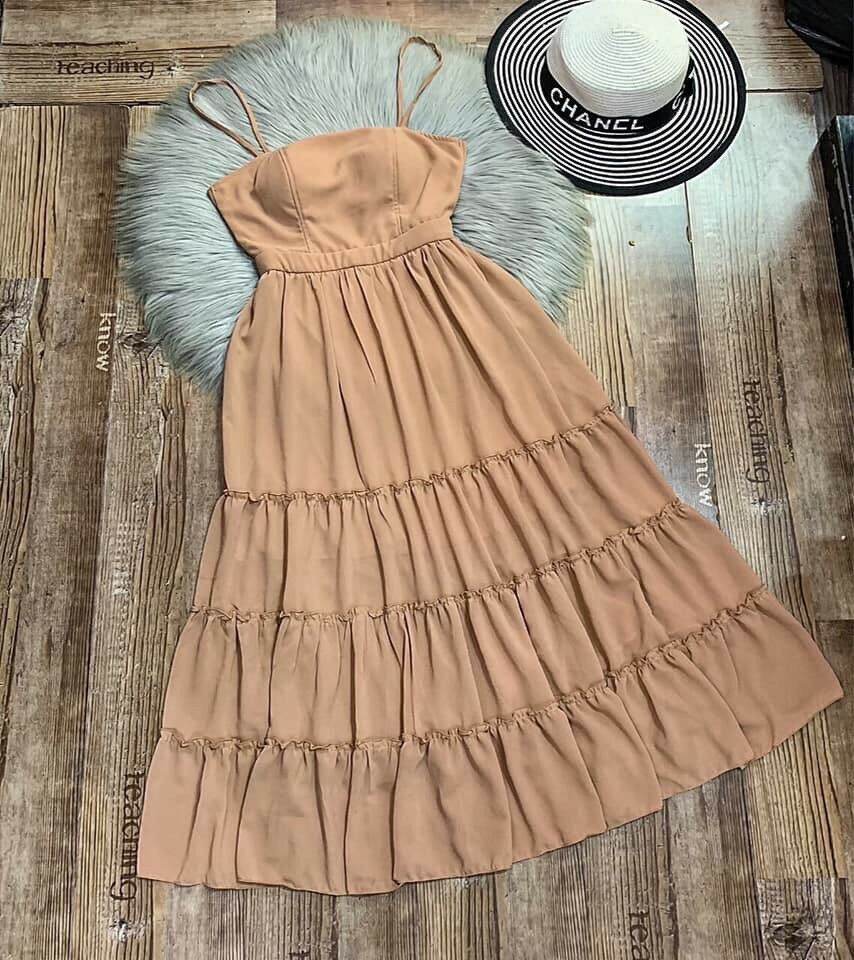 [MÃ LAZADAFAHB01 - GIẢM 30K ĐƠN 100K] Đầm maxi  dạo phố đi biển áo cúp ngực chất voan