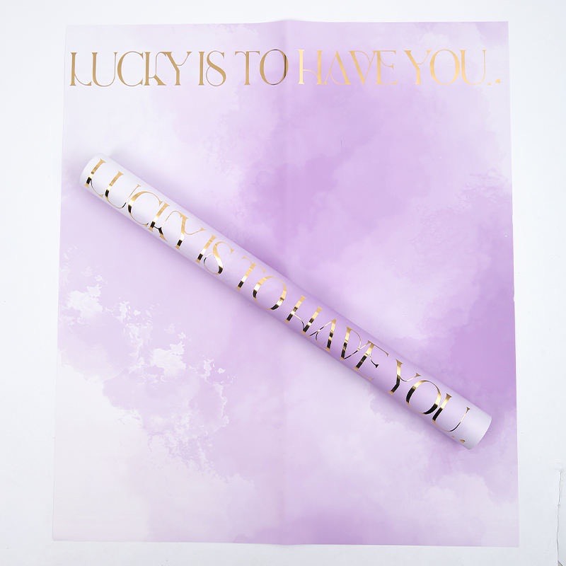 20 sheets paper printed letters "lucky is to have you" package flower decoration bouquet-PK2044