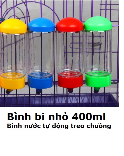 Hanpet - Bình uống nước tự động treo chuồng thú cưng (loại nhỏ 400ml) 379- HP10796TC