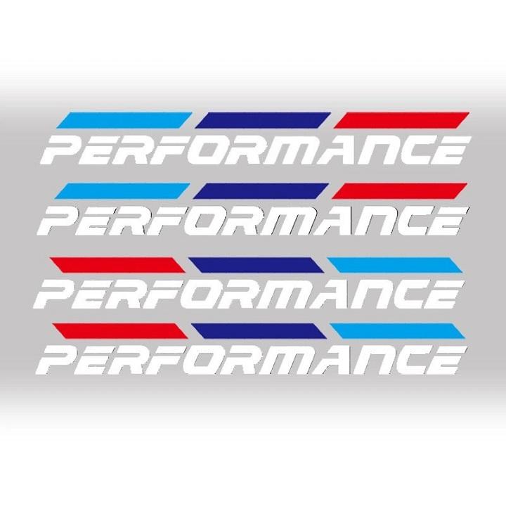 [HCM]Bộ 4 tem dán tay nắm cửa xe ô tô Performance 02 (trắng)