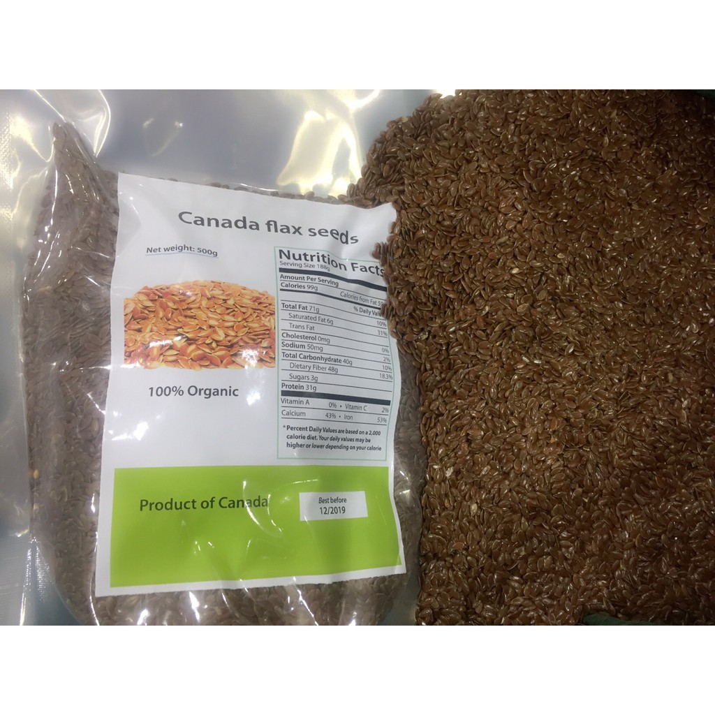 Hạt lanh canada ăn liền 500g [hat dinh duong]