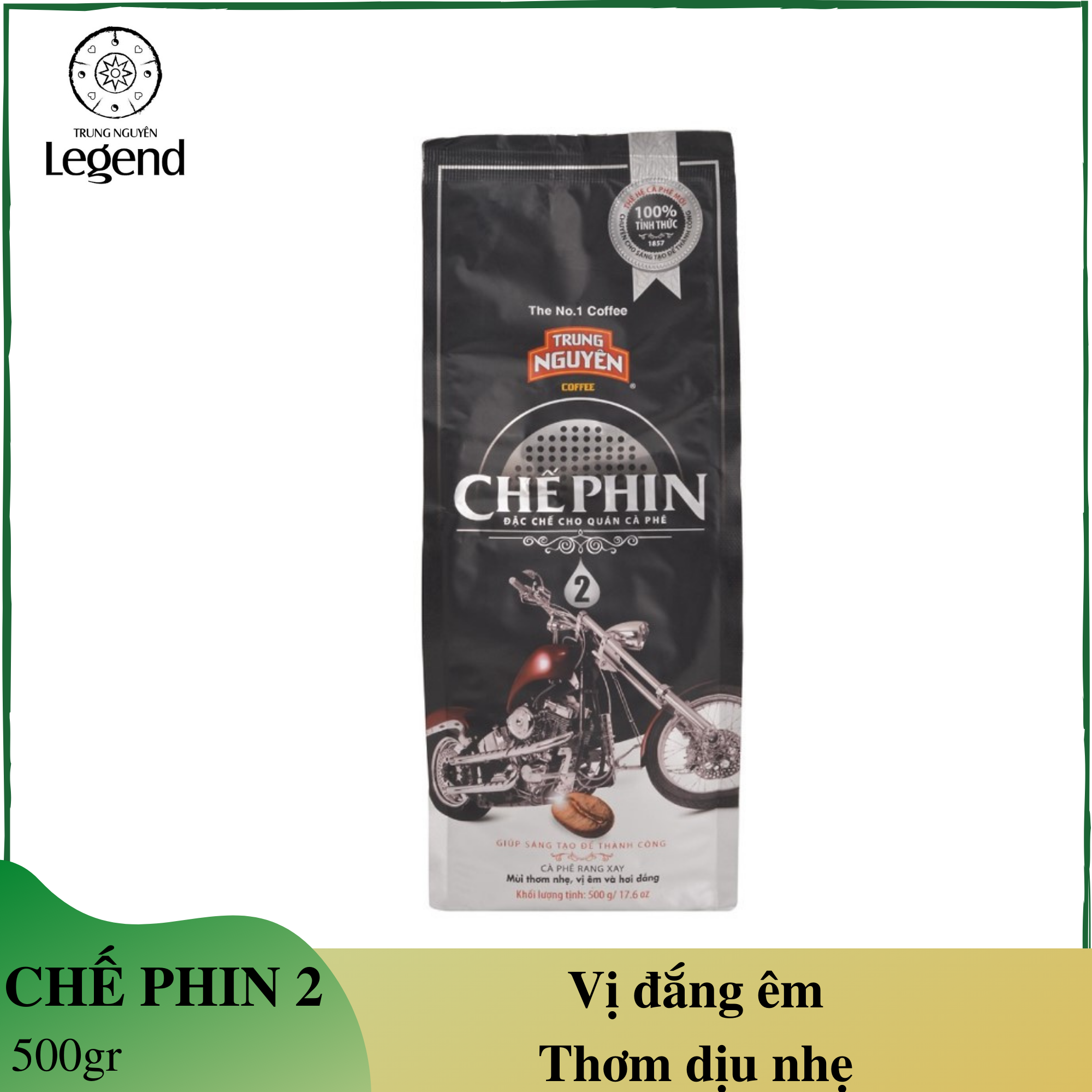Cà phê chế phin 2 Trung Nguyên - gói 500gr