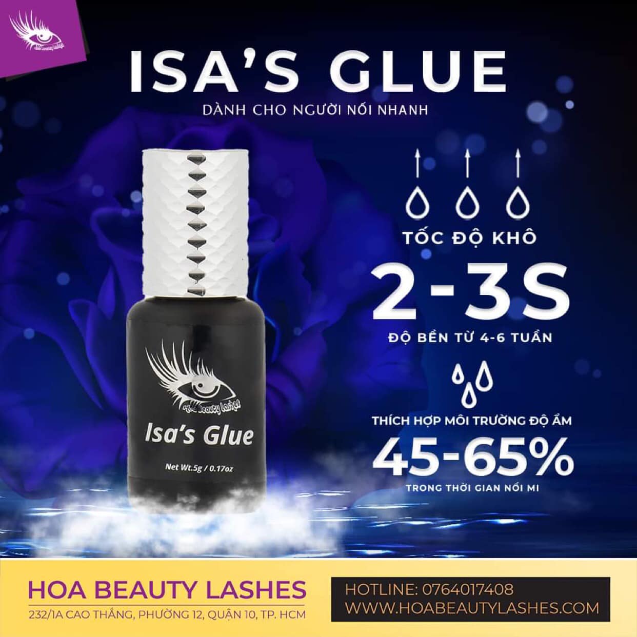 ISA GLUE (Keo nối mi) Hoa beauty Lashesvn